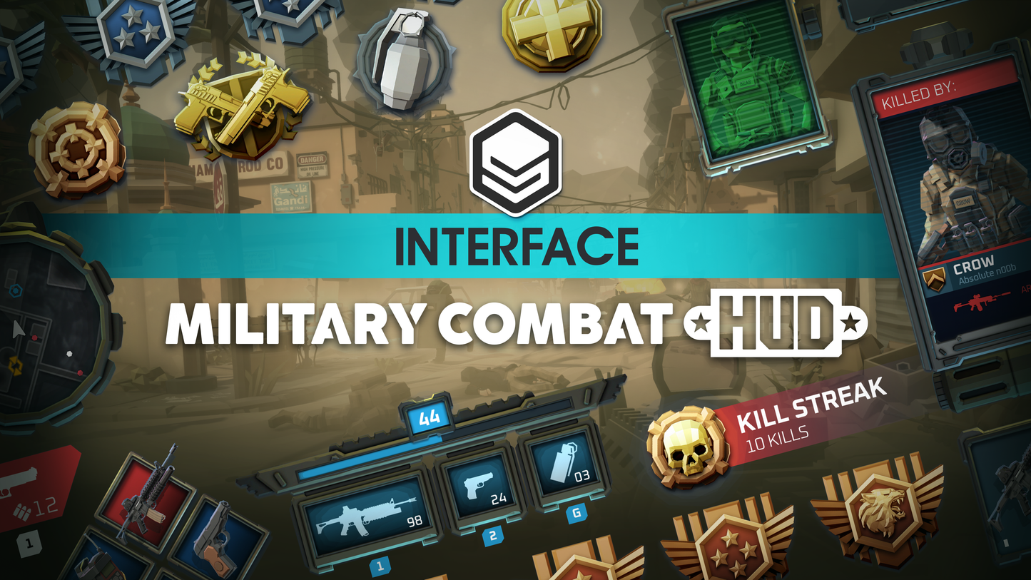 INTERFACE Military Combat Title Screenshot for the asset pack