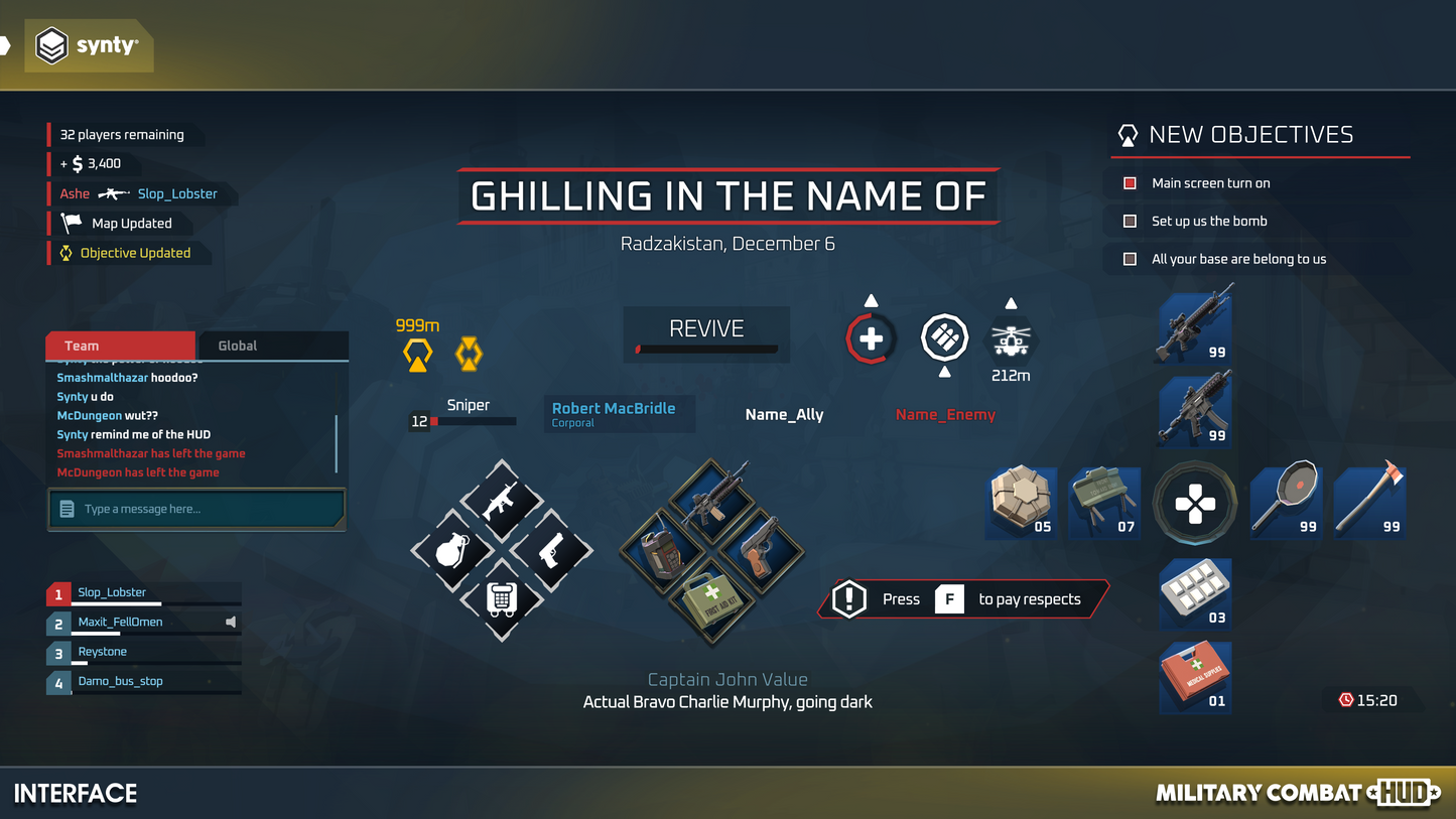 Various HUD and UI components for shooter game developers