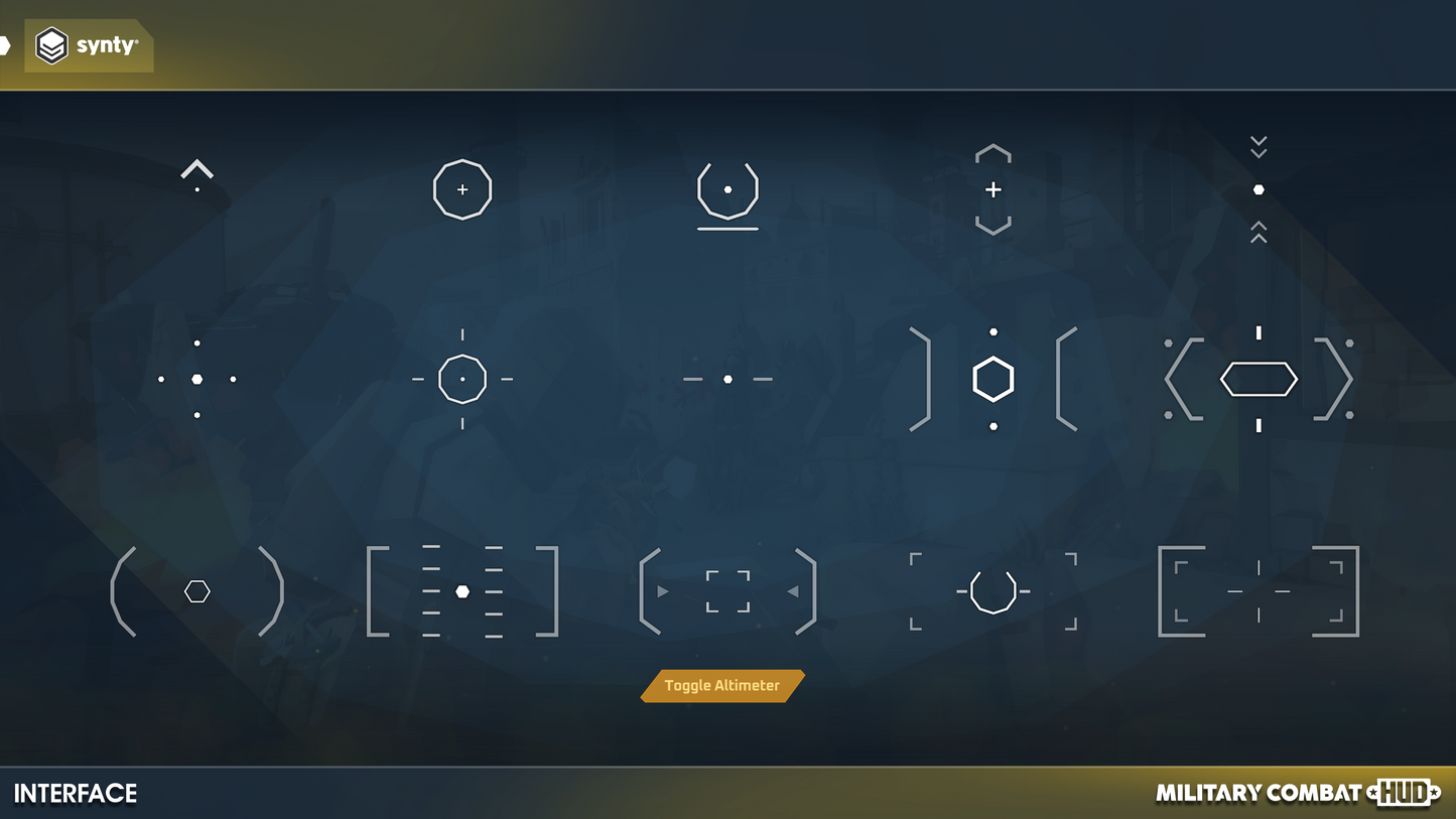 Large weapon recticles for game HUD designers