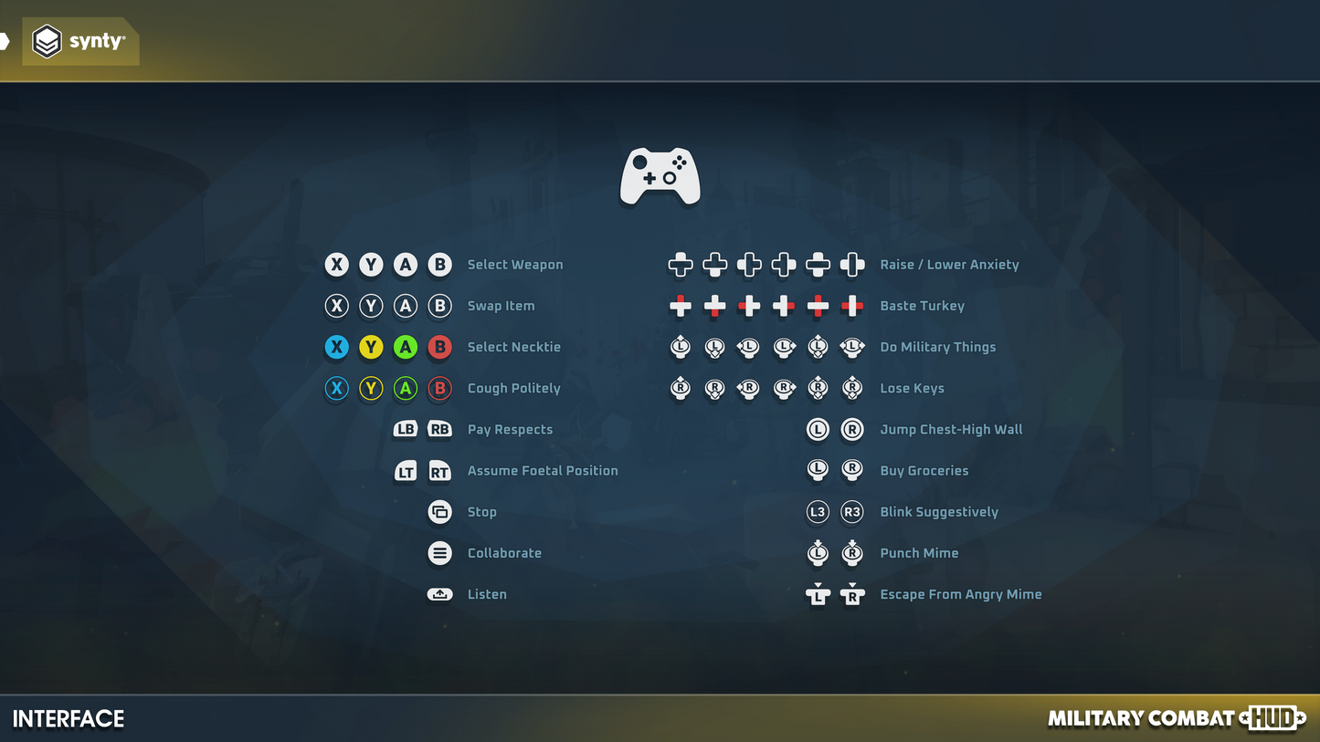 Xbox HUD input icons for shooter game designers