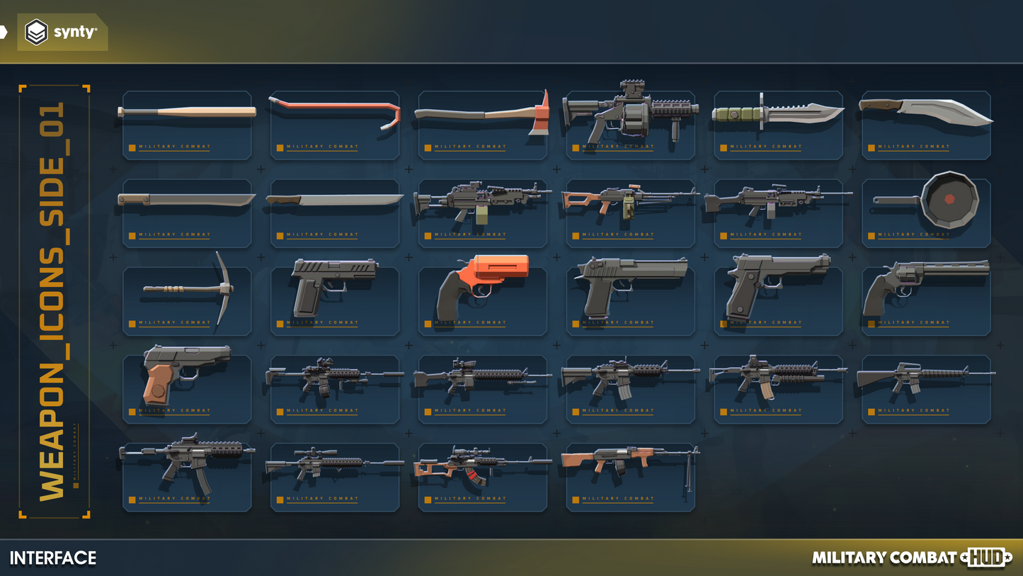 Side weapon combat HUD icons