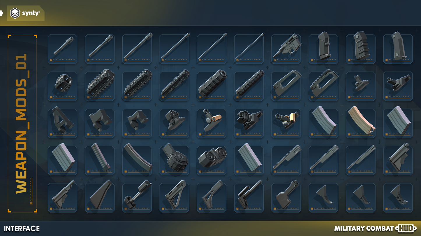 Weapon attachment HUD icons