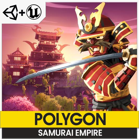 POLYGON Samurai Empire 3D asset pack designed for Unity and Unreal Engine game development
