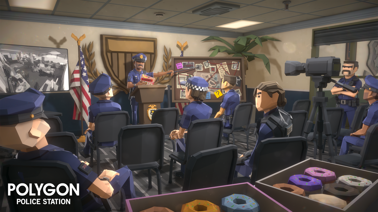 3D conference room building asset for police station level design