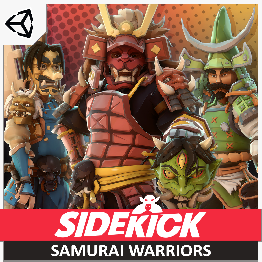 Animated Samurai Warriors with Sidekick logo at the bottom