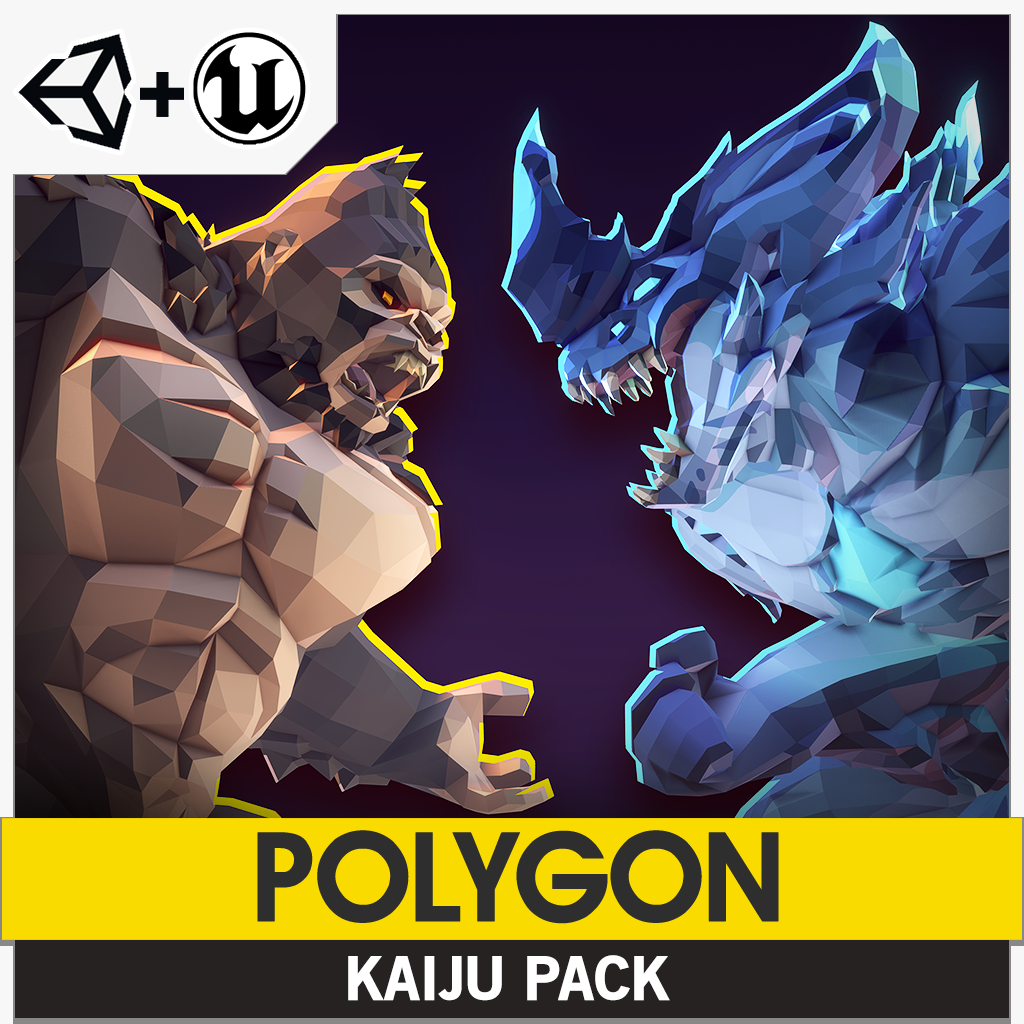POLYGON Kaiju asset pack designed for Unity and Unreal Engine game development