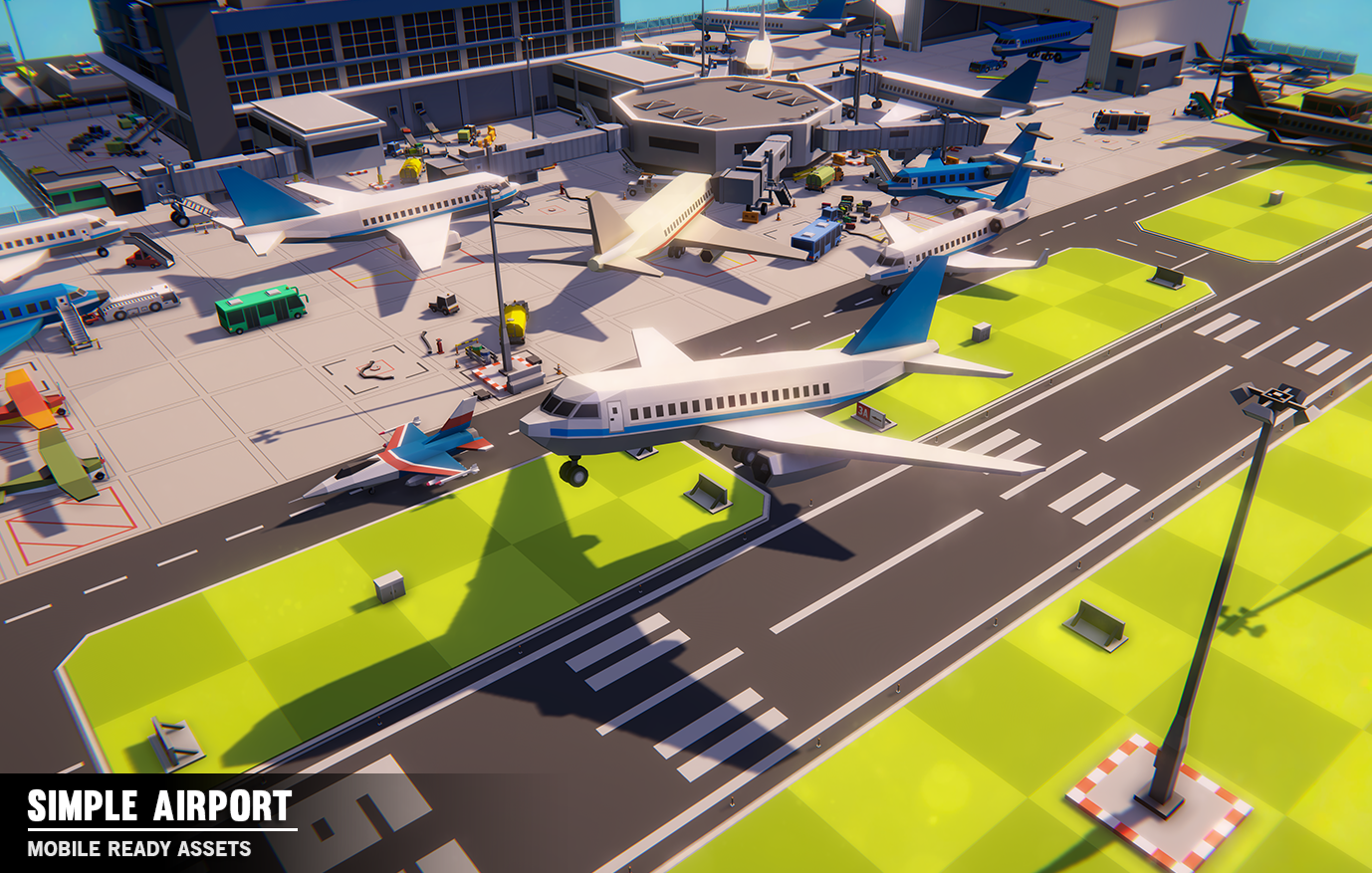 Simple Airport - Cartoon Assets