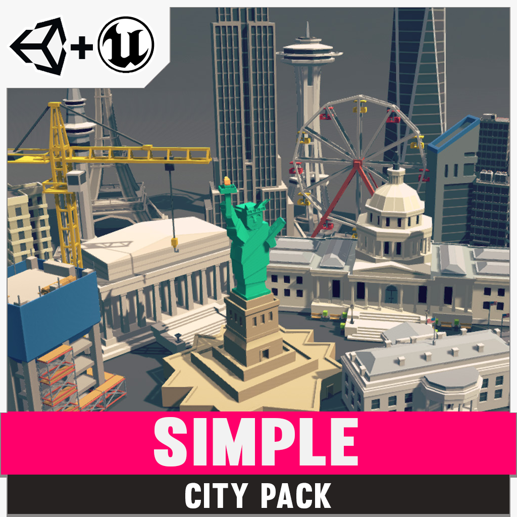 Simple City - Cartoon Assets - Synty Studios - Unity and Unreal 3D low poly assets for game development