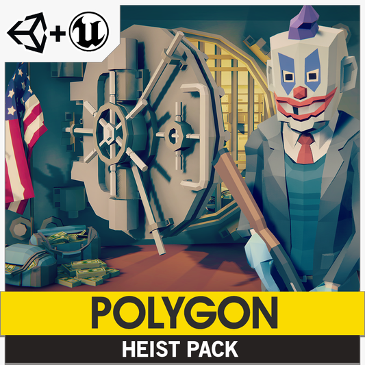POLYGON - Heist Pack - Synty Studios - Unity and Unreal 3D low poly assets for game development