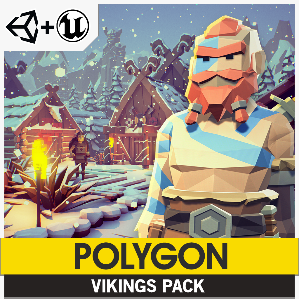 POLYGON Vikings Pack for Unity and Unreal Engine game development projects