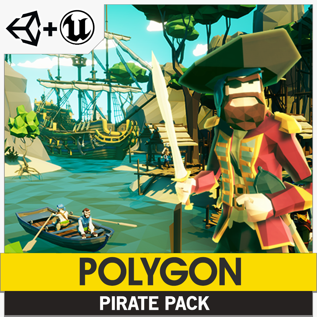 POLYGON - Pirate Pack - Synty Studios - Unity and Unreal 3D low poly assets for game development