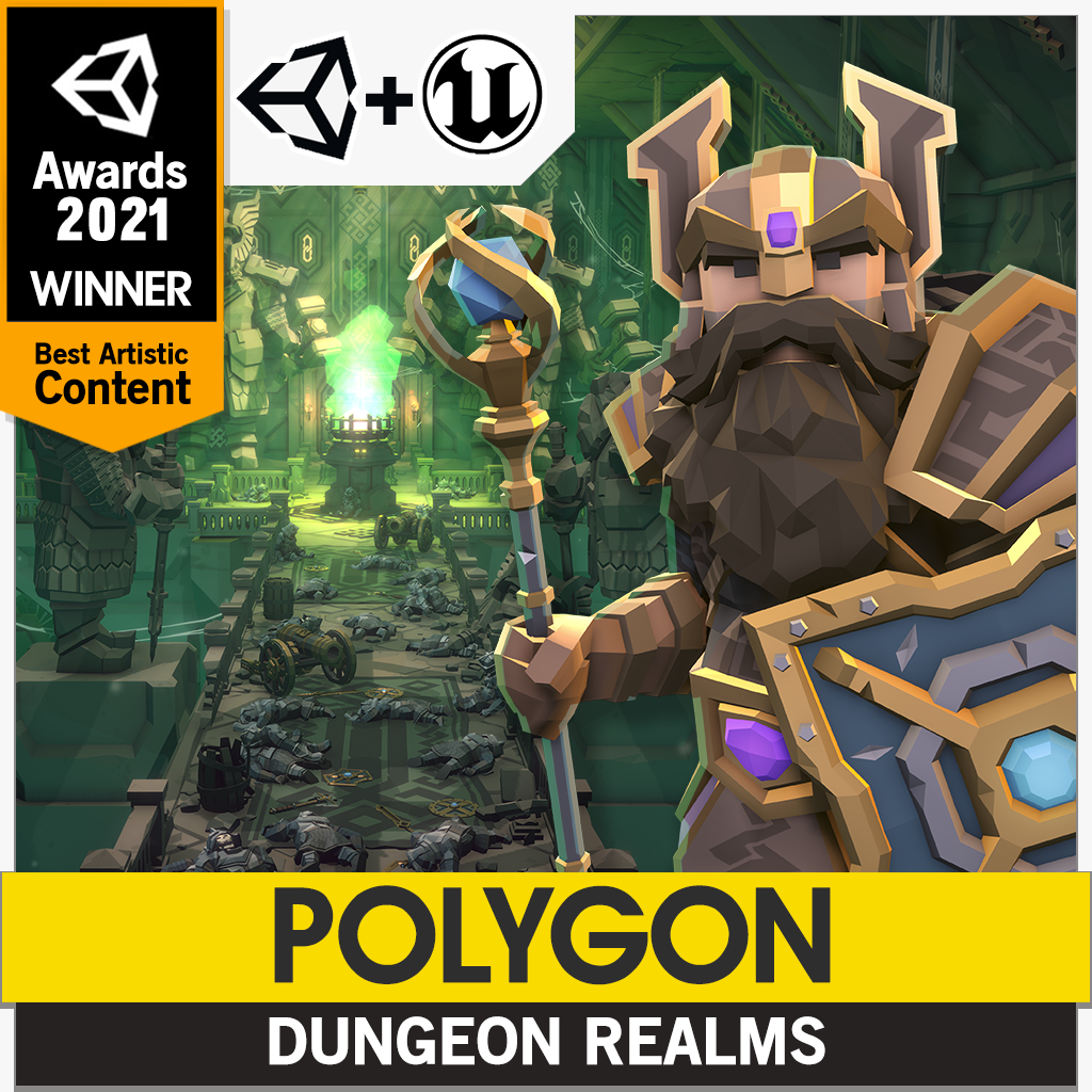 POLYGON Dungeon Realms 3D low poly assets for game development