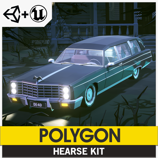 POLYGON Hearse Kit game development assets for Unreal Engine and Unity