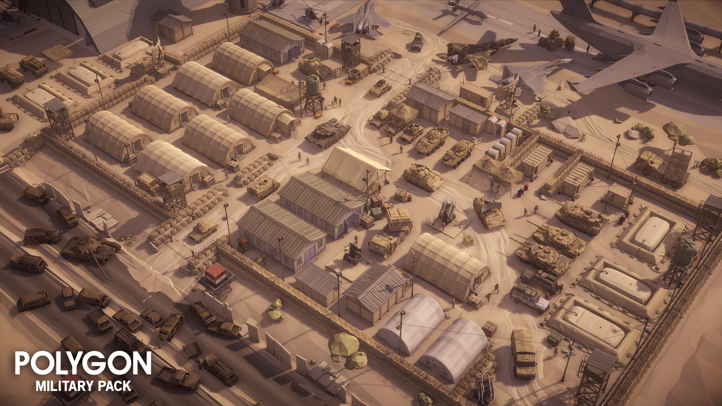 POLYGON - Military Pack - 3D low poly assets for video game developers