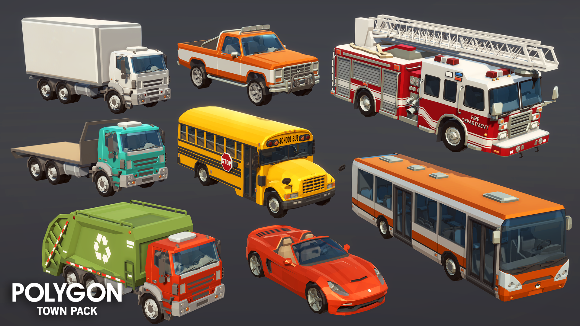 POLYGON Town Pack vehicle assets