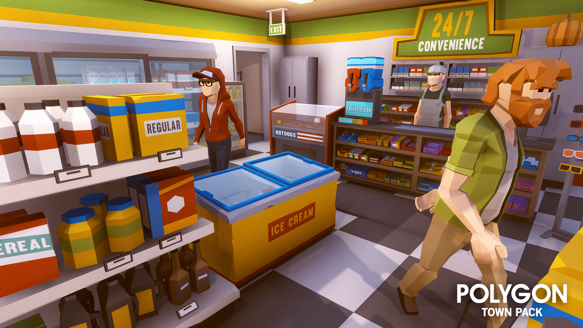 Convenience store interior from the POLYGON Town Pack