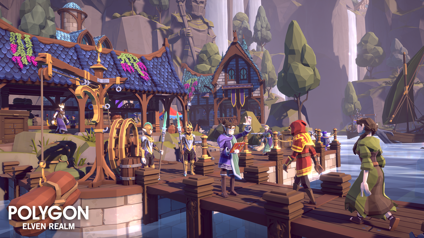 Elven Realm 3D low poly asset pack for Unreal Engine and Unity video games