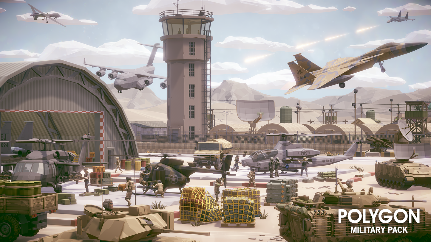 POLYGON - Military Pack - 3D low poly assets for video game developers