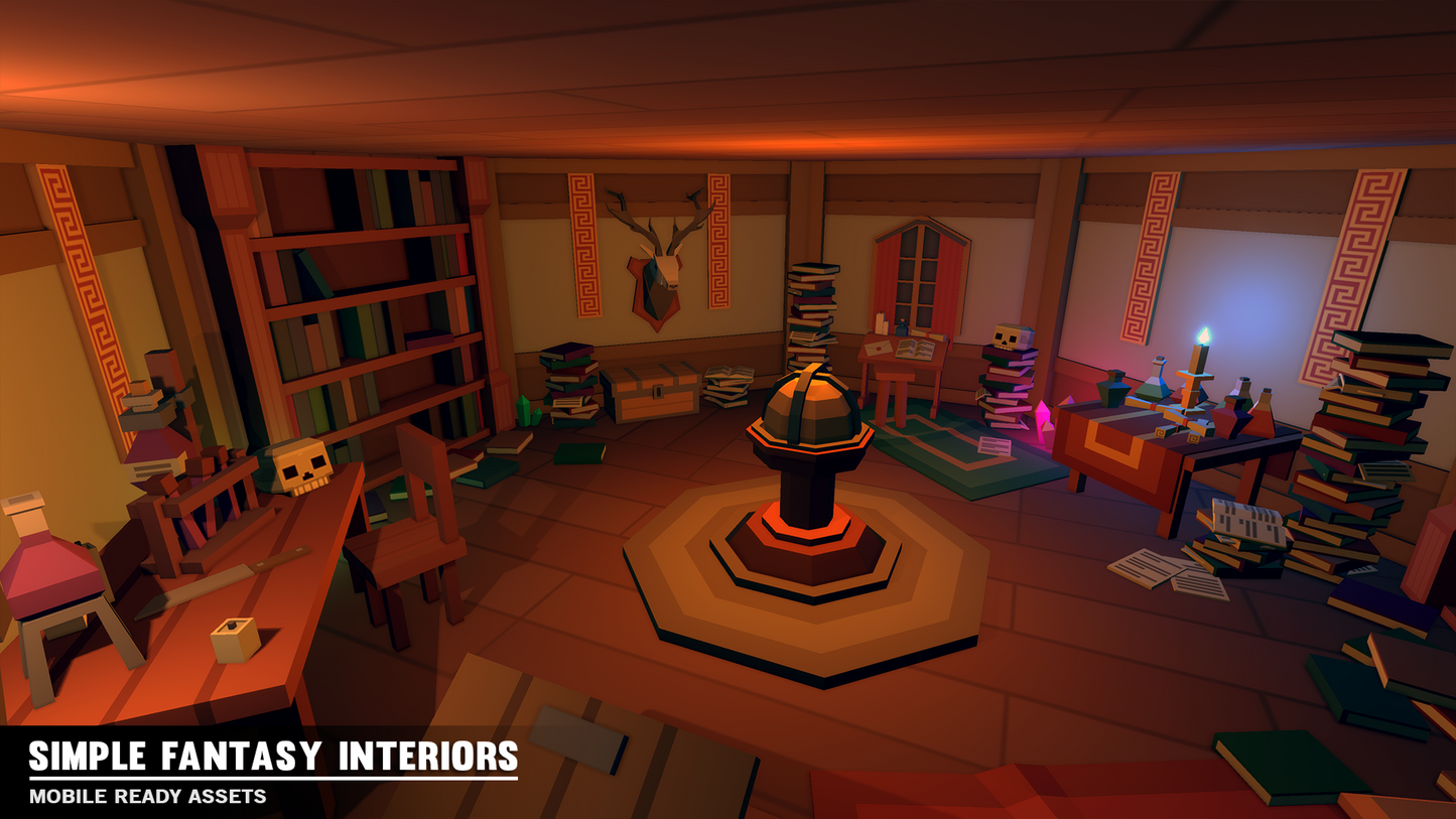 Simple Fantasy Interiors - Cartoon Assets - Synty Studios - Unity and Unreal 3D low poly assets for game development