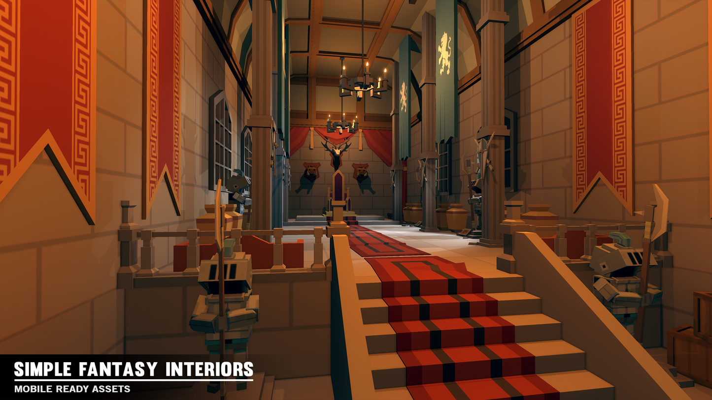 Simple Fantasy Interiors - Cartoon Assets - Synty Studios - Unity and Unreal 3D low poly assets for game development