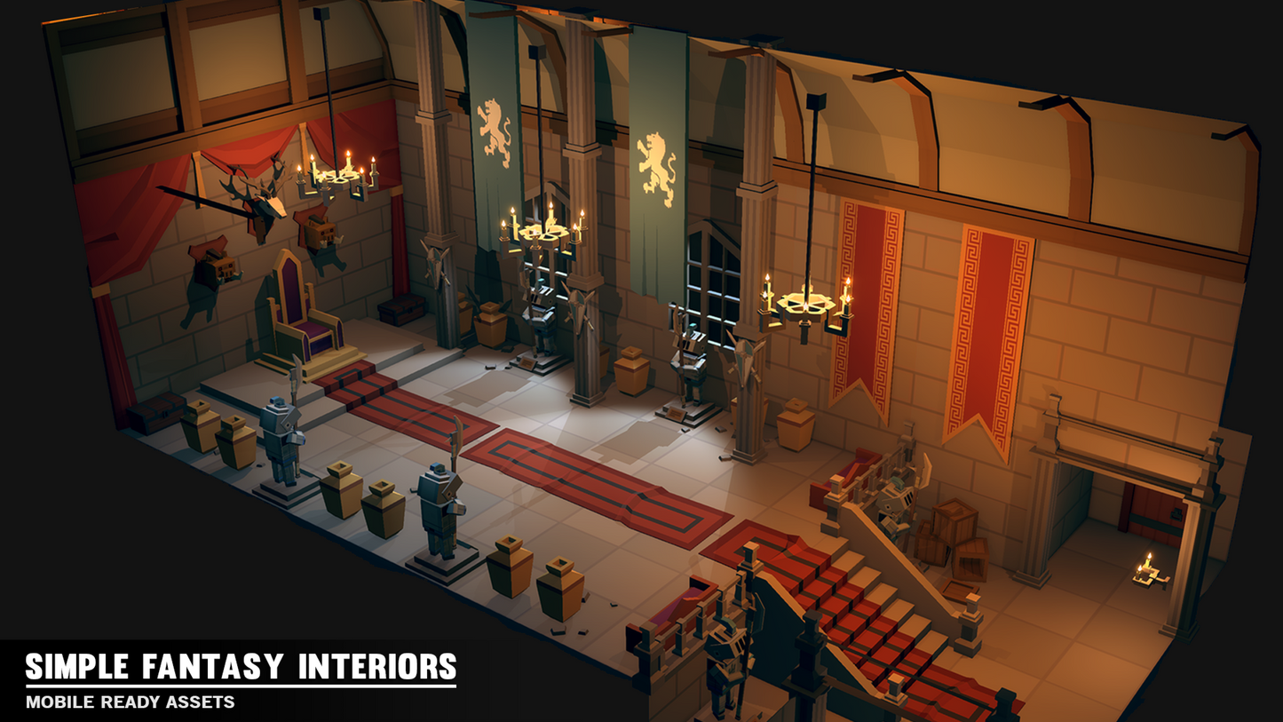 Simple Fantasy Interiors - Cartoon Assets - Synty Studios - Unity and Unreal 3D low poly assets for game development