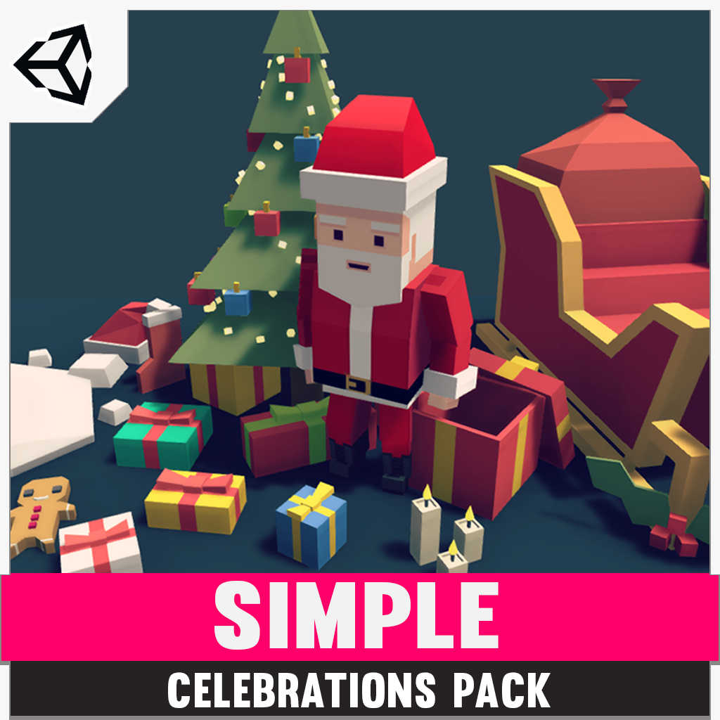 Simple Celebrations Pack for Unity low poly game development