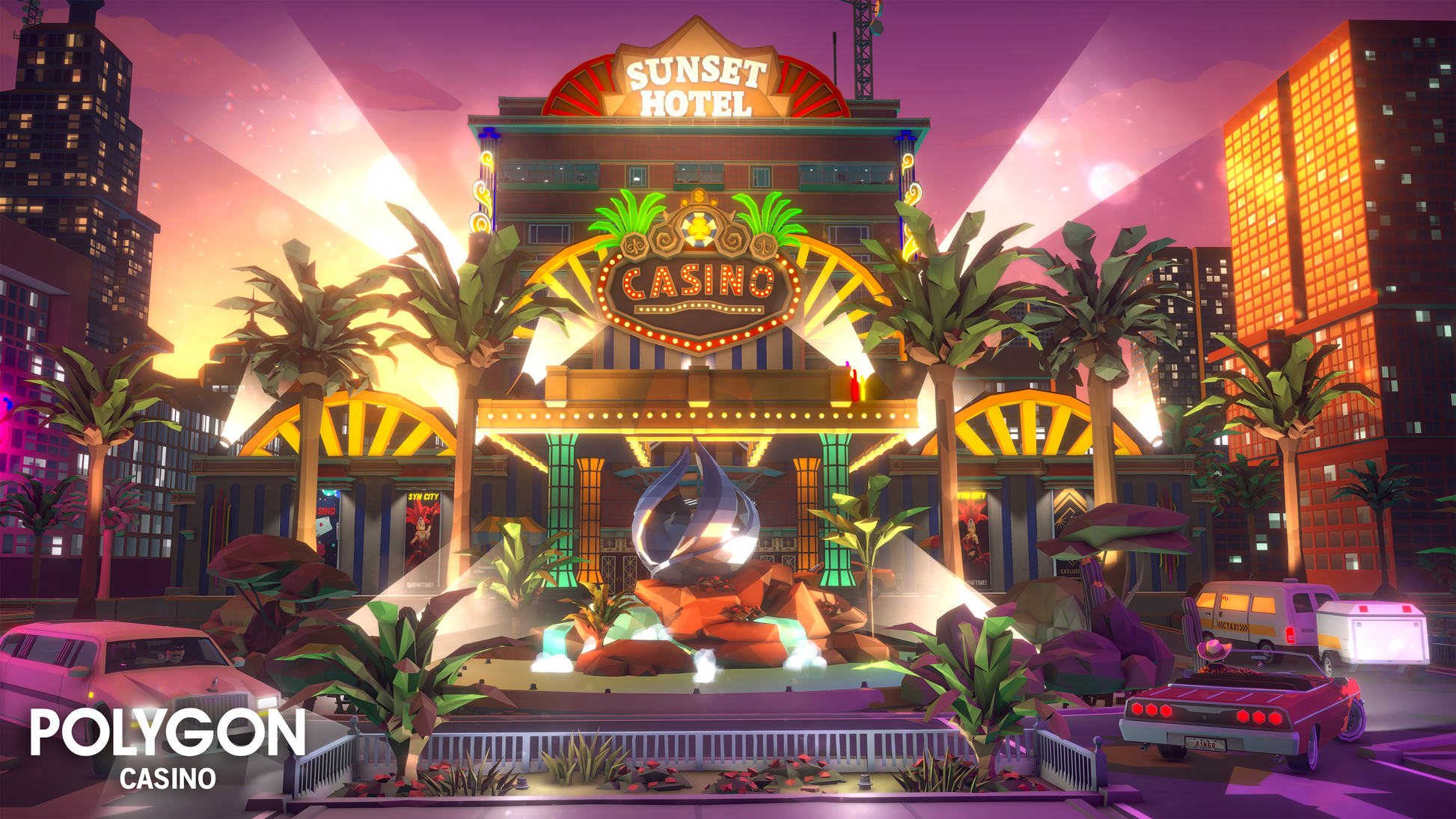 POLYGON Casino 3D asset pack for Unity and Unreal Engine game development