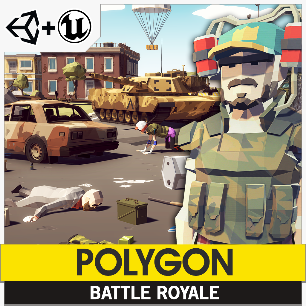 POLYGON - Battle Royale Pack - Synty Studios - Unity and Unreal 3D low poly assets for game development