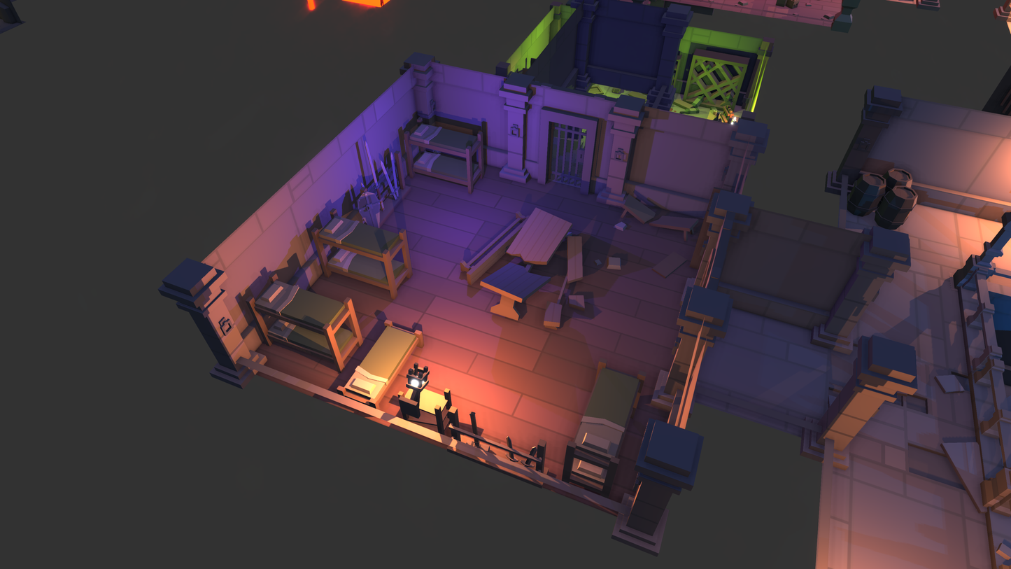 Simple Dungeons living quarters game assets