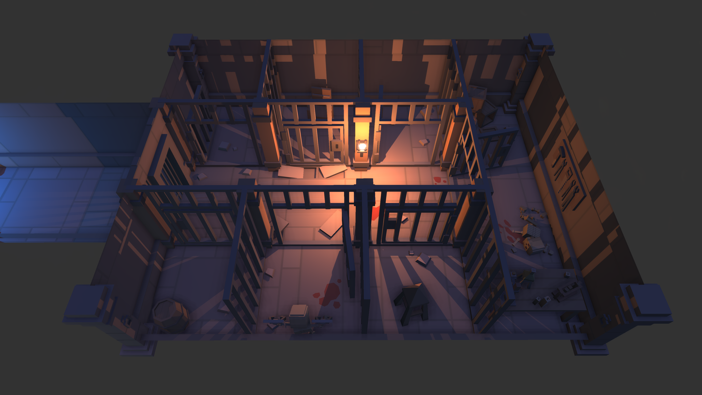 Simple Dungeons jail cells game assets