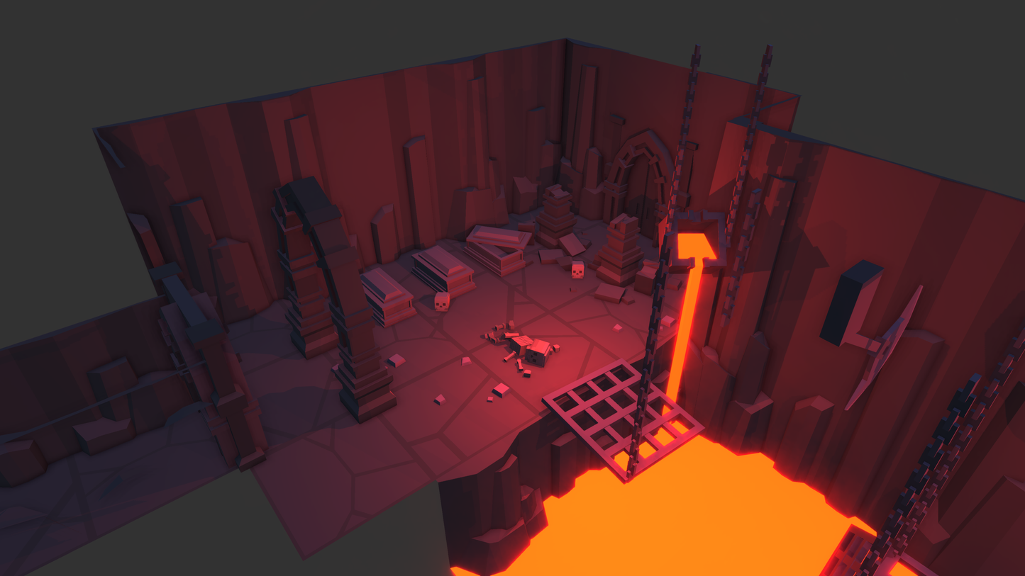 Simple Dungeons lava pit game assets