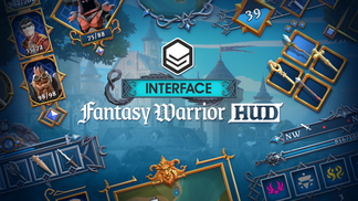 Warrior Ui INTERFACE | Fantasy Warrior HUD | 3D UI Asset Pack – Synty Store