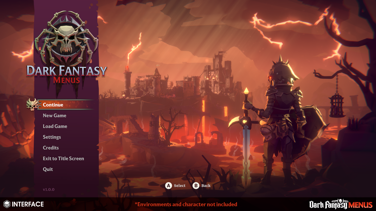 INTERFACE - Dark Fantasy Menus