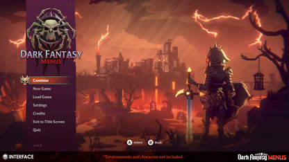 INTERFACE - Dark Fantasy Menus