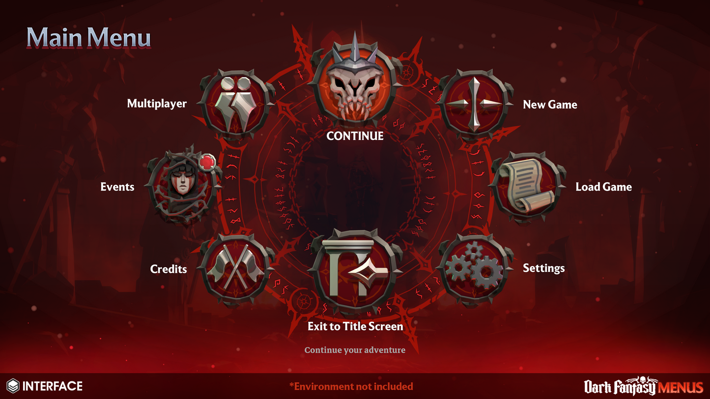INTERFACE - Dark Fantasy Menus