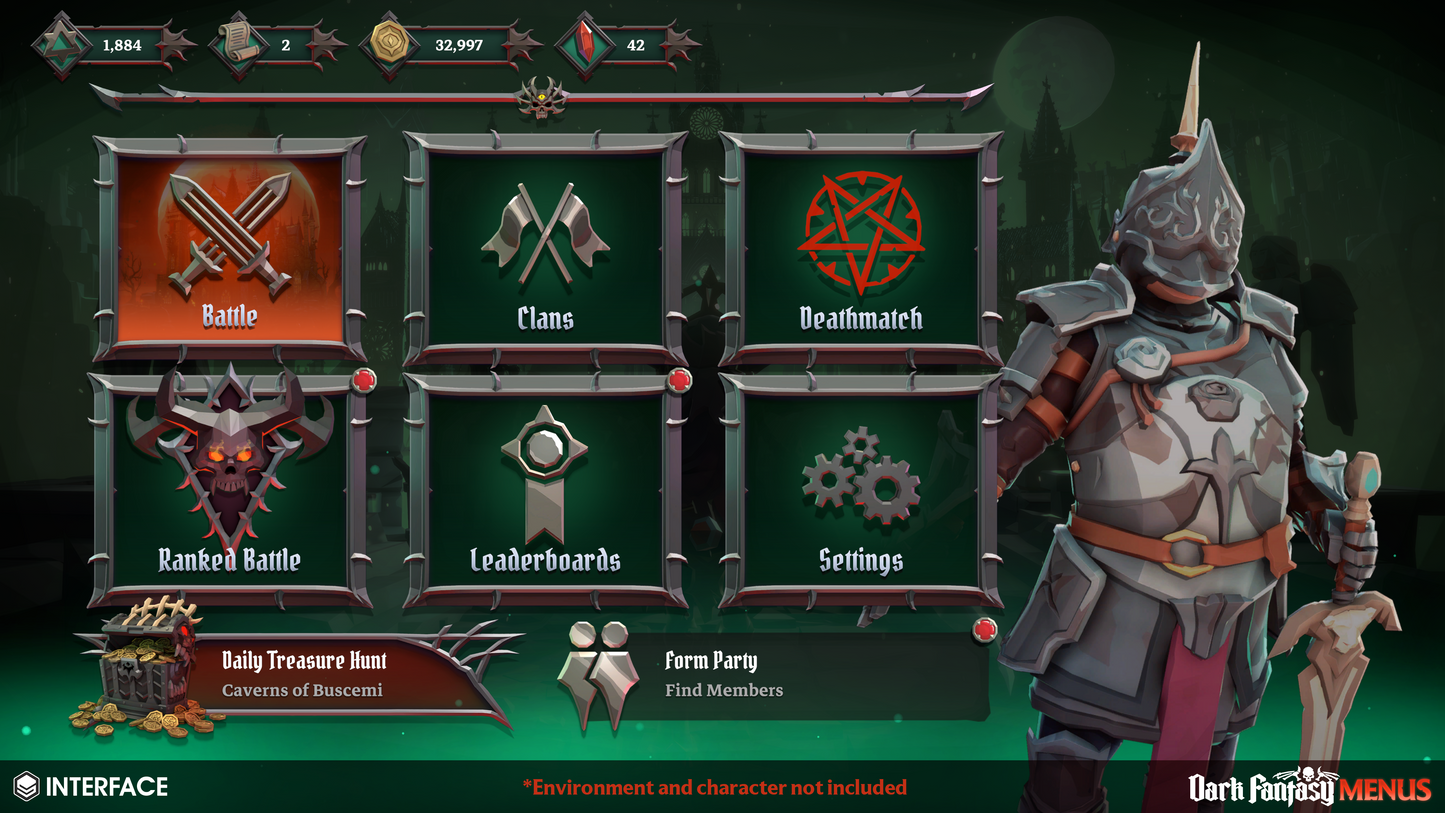 INTERFACE - Dark Fantasy Menus