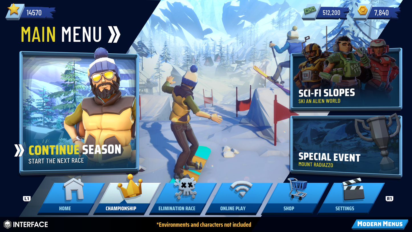 INTERFACE - Modern Menus
