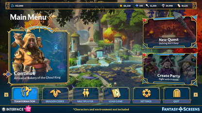 INTERFACE - Fantasy Screens Add-On