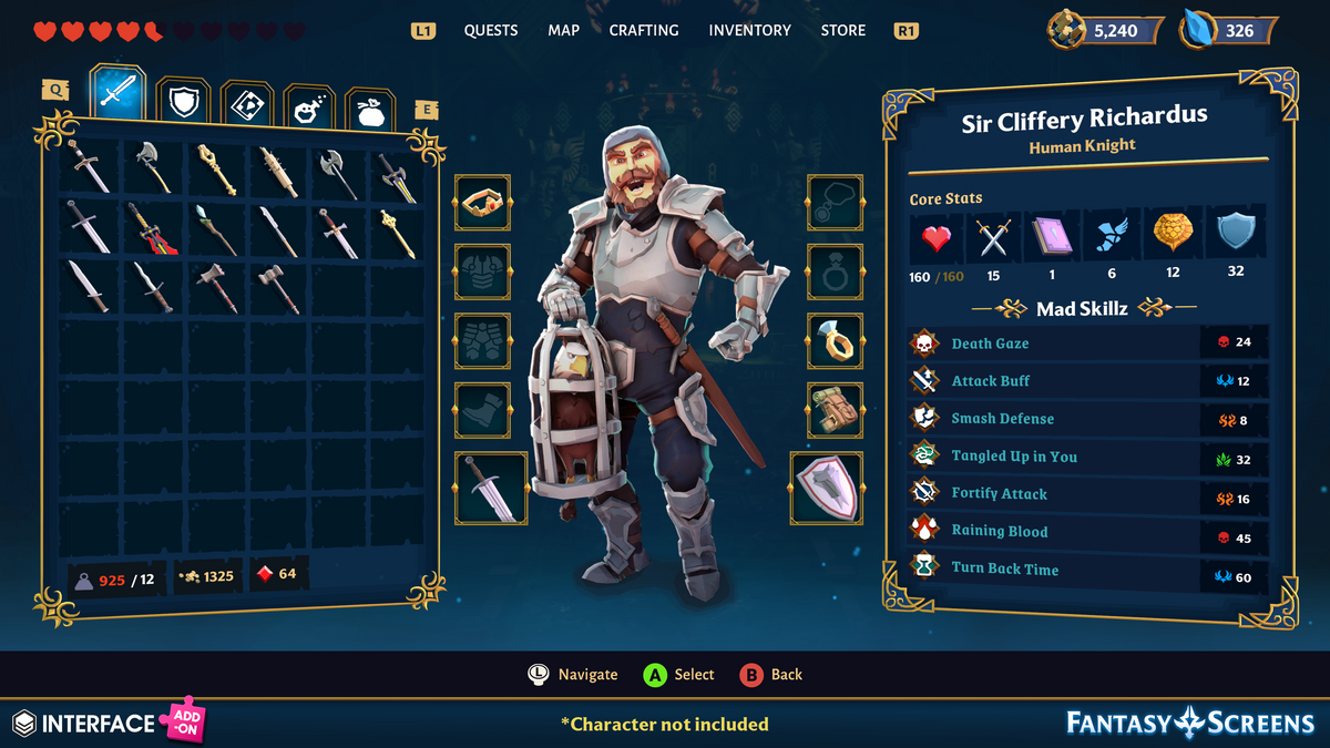INTERFACE - Fantasy Screens Add-On