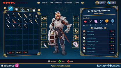INTERFACE - Fantasy Screens Add-On