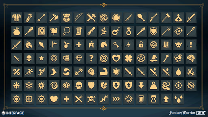 Miscellaneous fantasy HUD icons