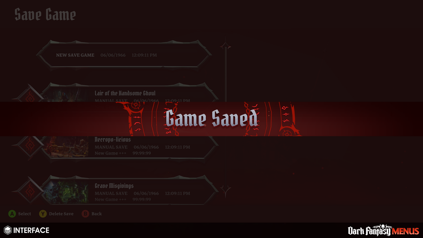INTERFACE - Dark Fantasy Menus