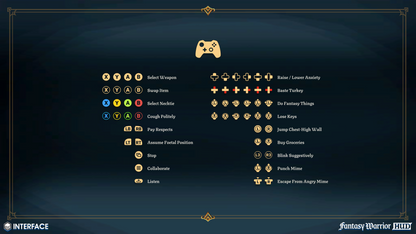 Xbox input ineractions for game UI and HUD design