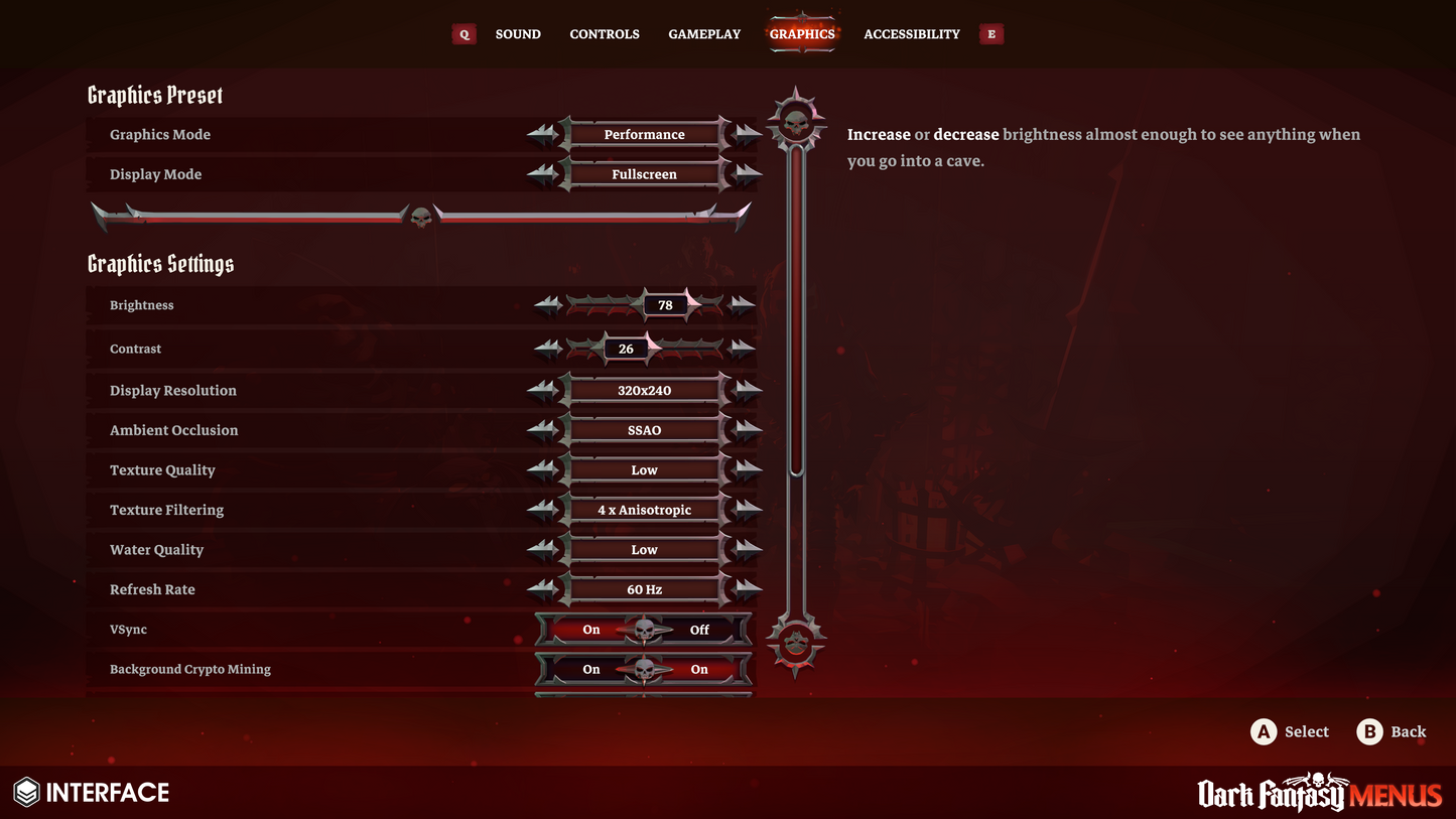 INTERFACE - Dark Fantasy Menus