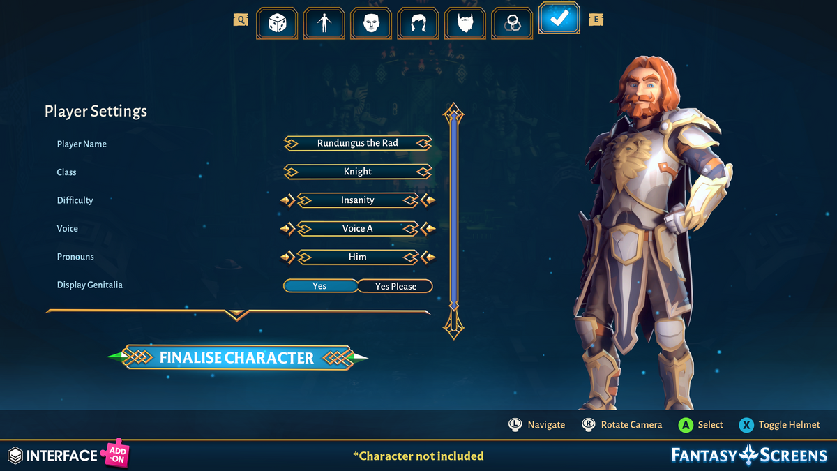 INTERFACE - Fantasy Screens Add-On