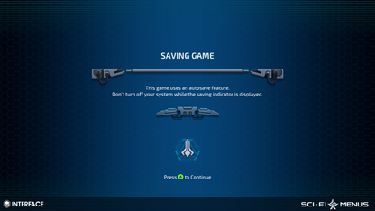 Game autosave screen with text and icons