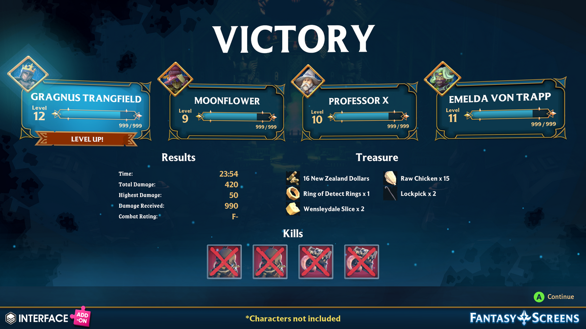 INTERFACE - Fantasy Screens Add-On