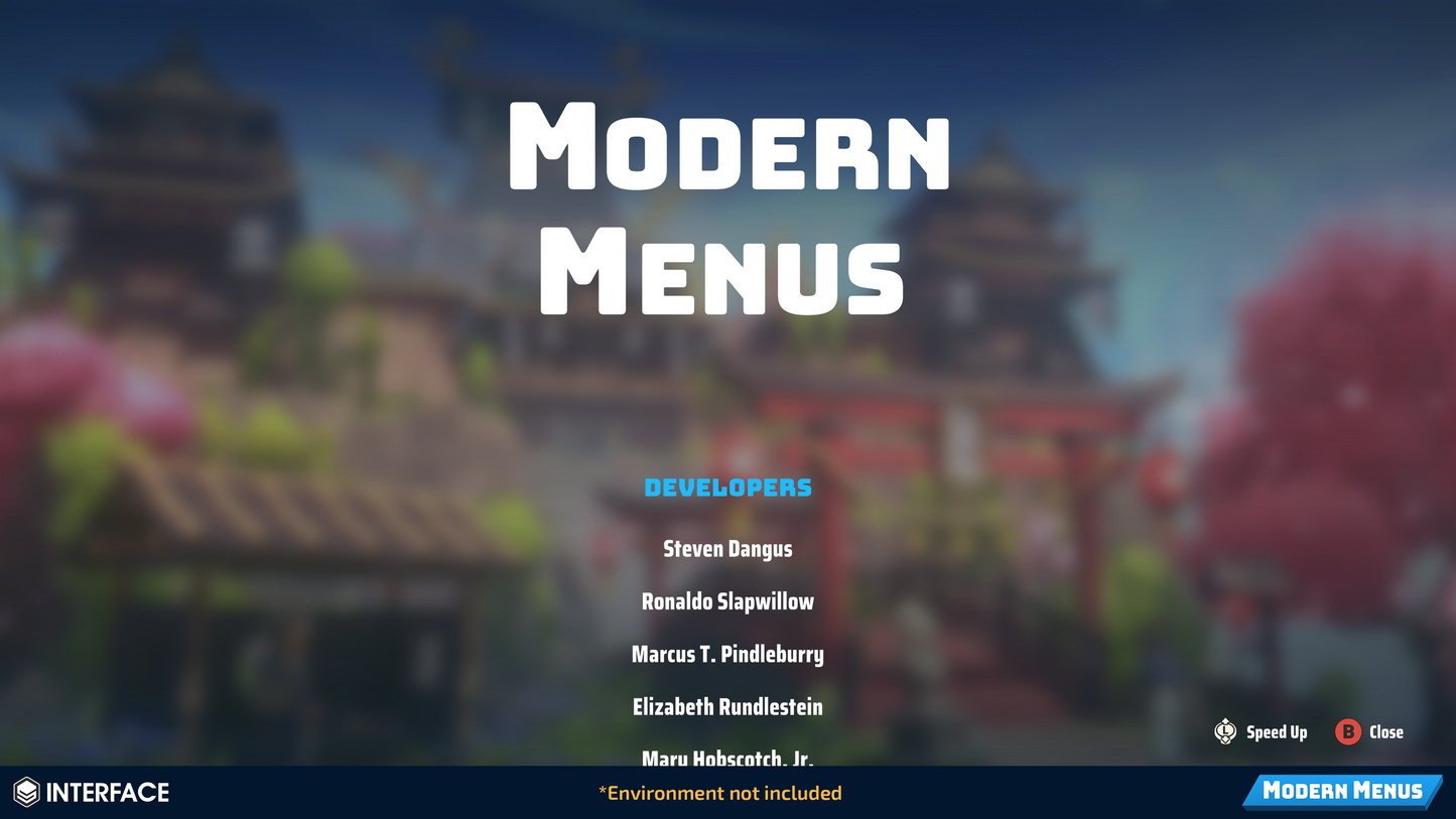 INTERFACE - Modern Menus
