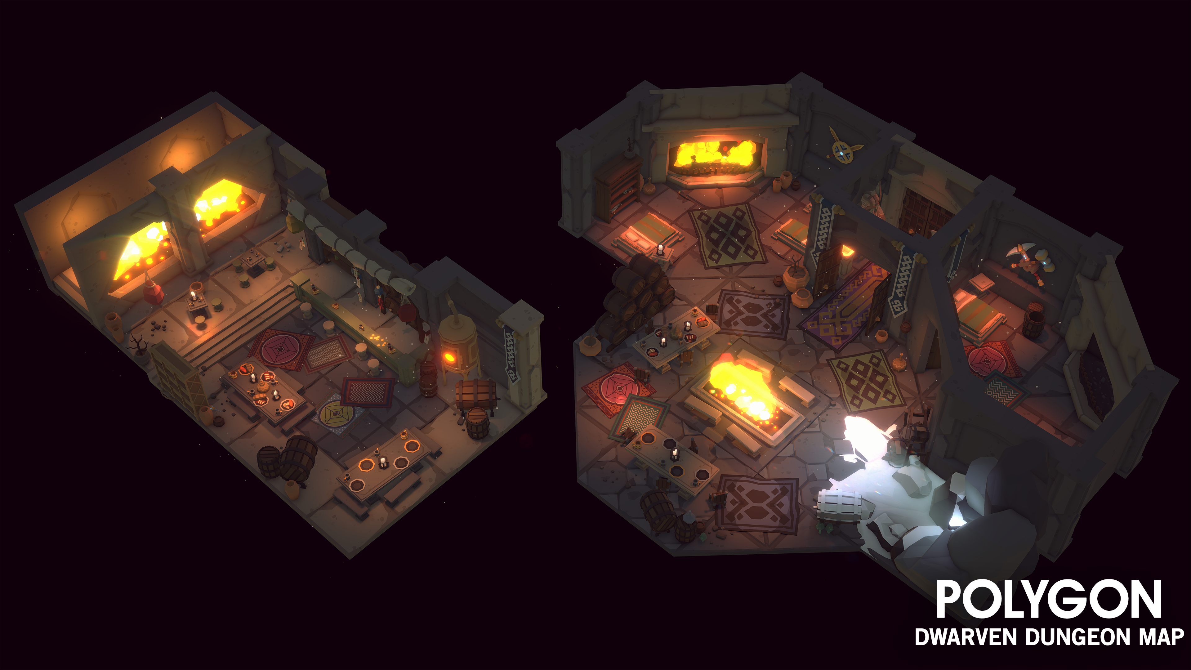POLYGON | Dwarven Dungeon Map | Synty™ Official Store – Synty Store