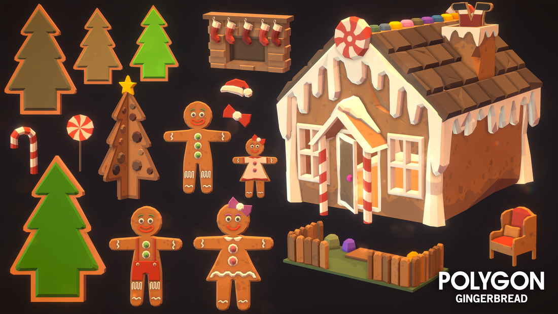 POLYGON | Gingerbread Asset Pack | Synty™ Official Store – Synty Store